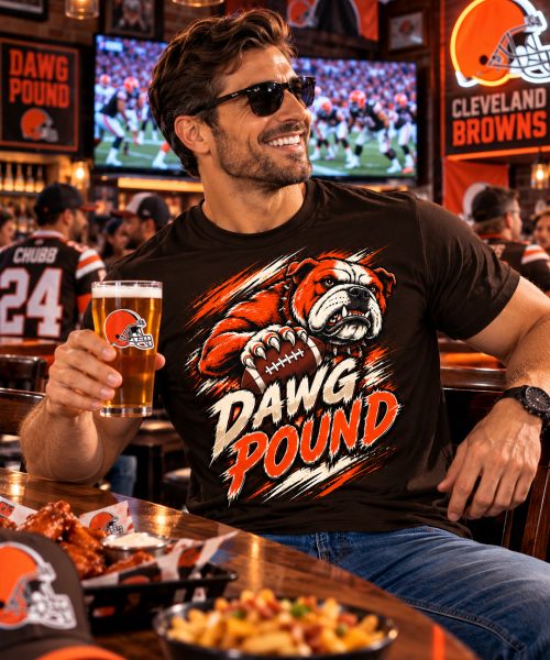 Alternative view of DAWG POUND - Cleveland Browns Vintage T-Shirt