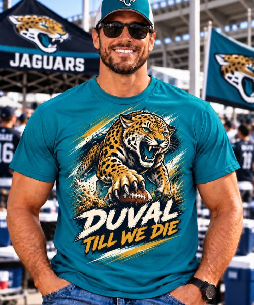 DUVAL TILL WE DIE - Jacksonville Jaguars Vintage T-Shirt