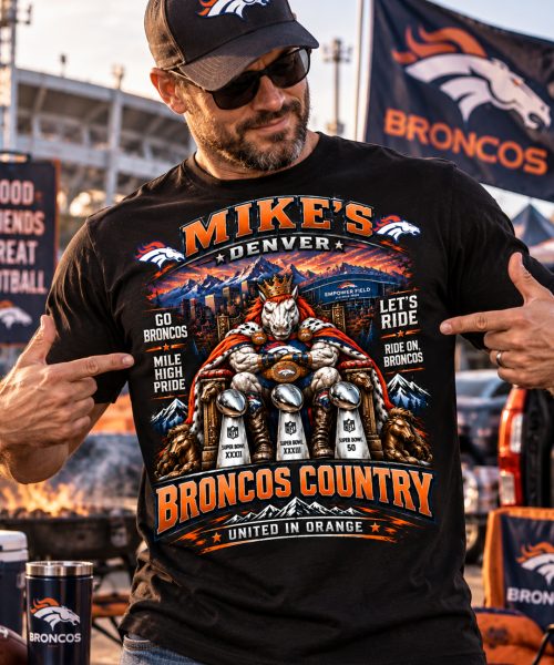 Alternative view of Denver Broncos Premium Shirt – Custom Name