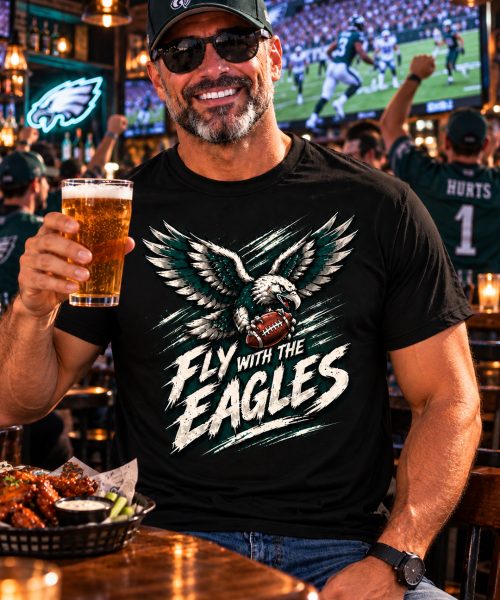 Alternative view of Fly With the Eagles – Philadelphia Eagles Vintage T-Shirt