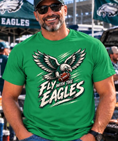 Fly With the Eagles – Philadelphia Eagles Vintage T-Shirt