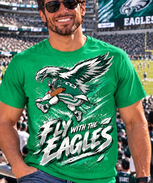 Fly With the Eagles – Saquon Barkley Vintage Football T-Shirt