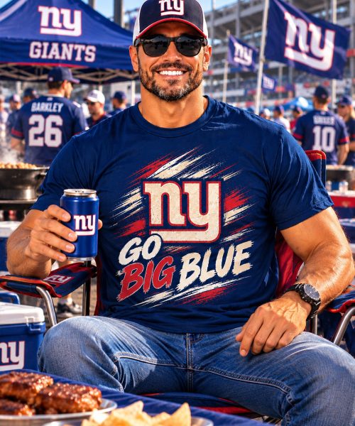 Alternative view of GO BIG BLUE - New York Giants Vintage T-Shirt