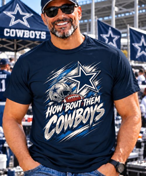 HOW 'BOUT THEM COWBOYS - Dallas Cowboys Vintage T-Shirt