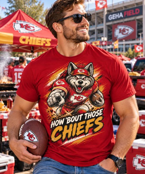 Alternative view of HOW 'BOUT THOSE CHIEFS - Kansas City Chiefs Vintage T-Shirt
