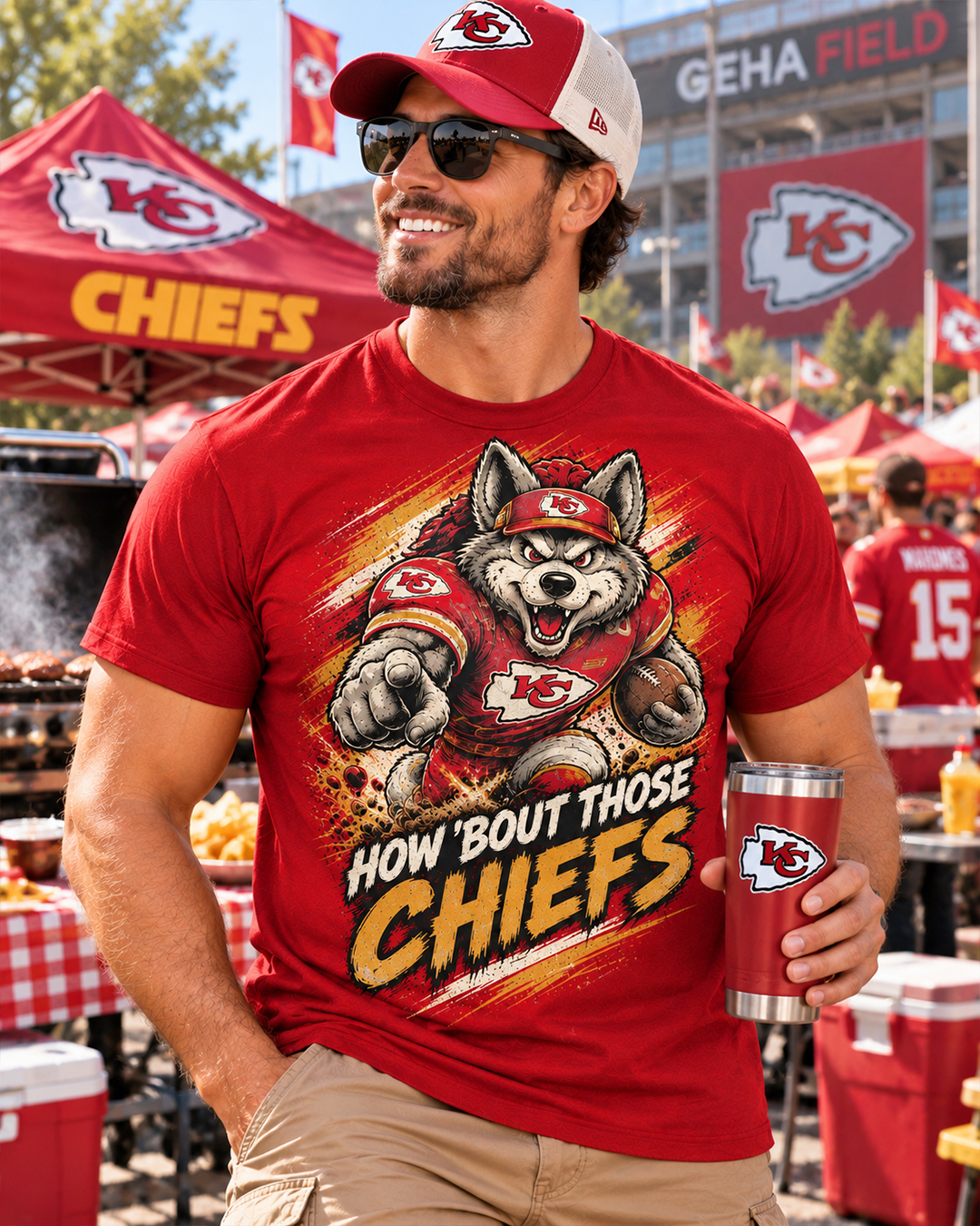 HOW 'BOUT THOSE CHIEFS - Kansas City Chiefs Vintage T-Shirt - Image 3