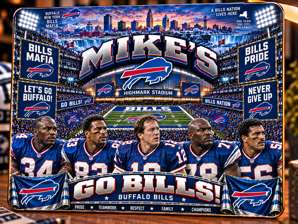 High-Gloss Printed Wooden Wall Art – Custom Name – PICK YOUR TEAM - Image 5
