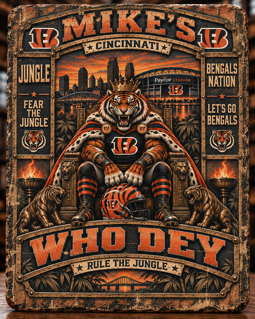 High-Gloss Printed Wooden Wall Art – Custom Name – PICK YOUR TEAM - Image 25