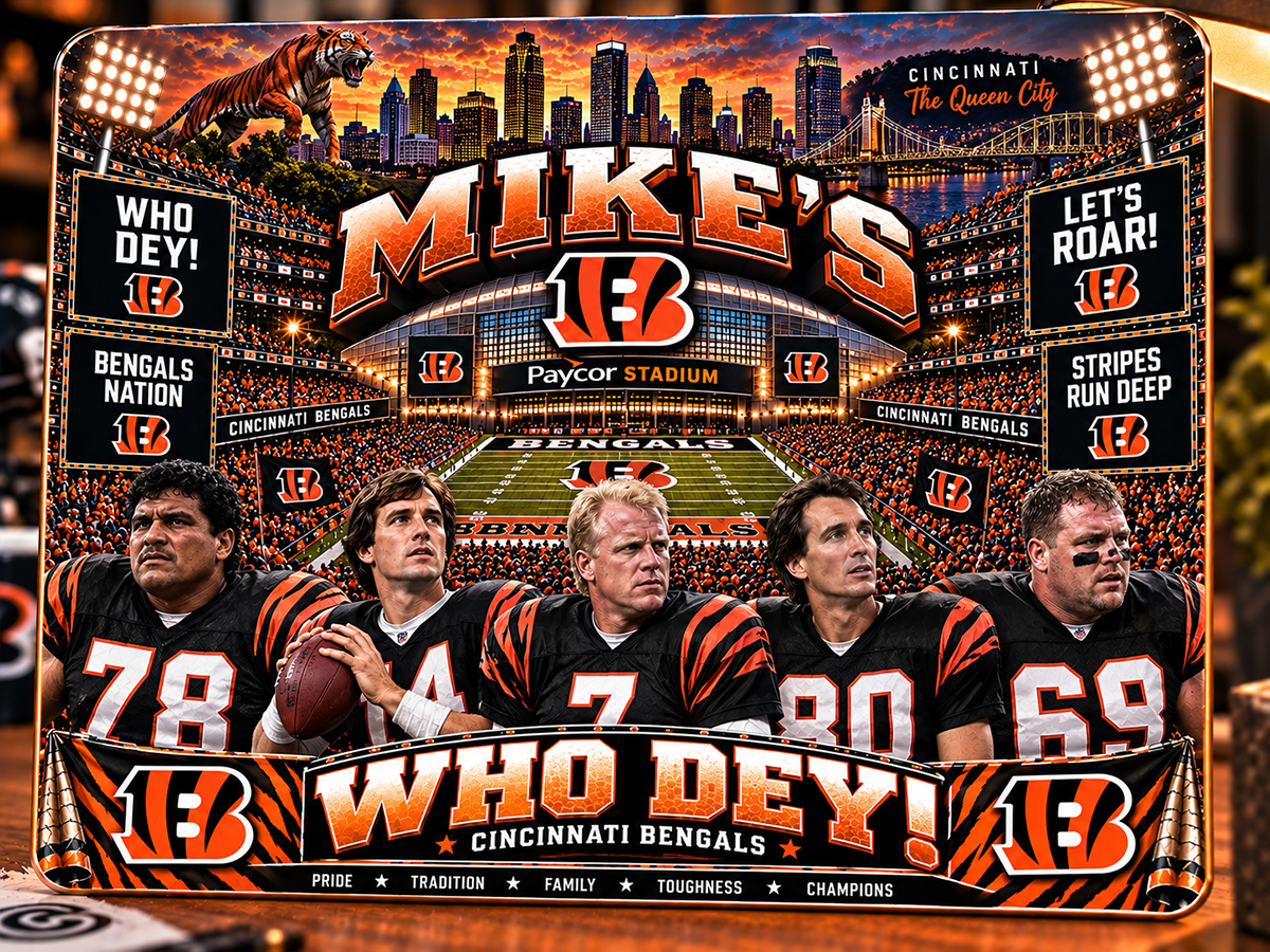 High-Gloss Printed Wooden Wall Art – Custom Name – PICK YOUR TEAM - Image 8