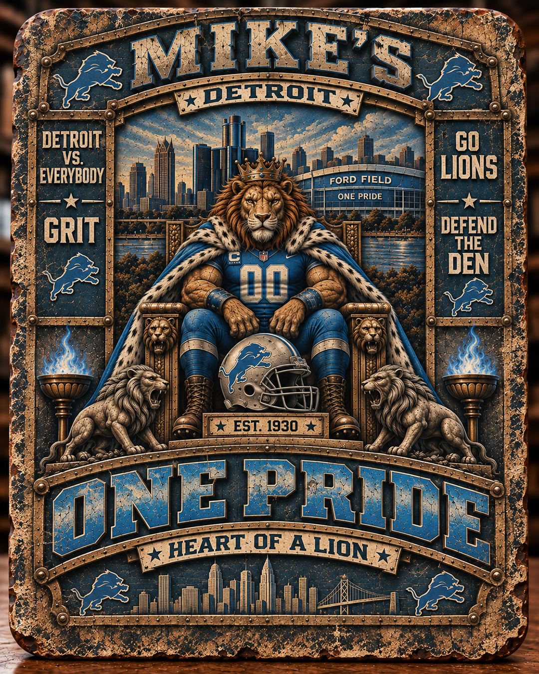 High-Gloss Printed Wooden Wall Art – Custom Name – PICK YOUR TEAM - Image 22