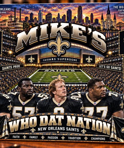 High-Gloss Printed New Orleans Saints Wooden Wall Art – Custom Name