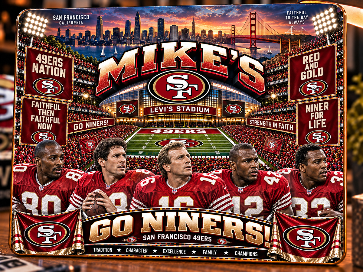 High-Gloss Printed Wooden Wall Art – Custom Name – PICK YOUR TEAM - Image 28