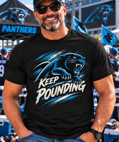 KEEP POUNDING - Carolina Panthers Vintage T-Shirt