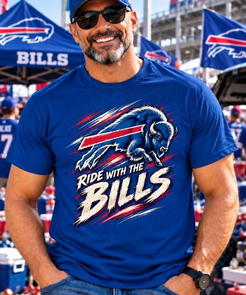 RIDE WITH THE BILLS - Buffalo Bills Vintage T-Shirt