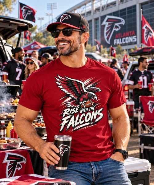 Alternative view of RISE WITH THE FALCONS Atlanta Falcons Vintage T-Shirt