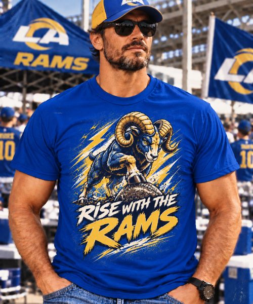 RISE WITH THE RAMS - Los Angeles Rams Vintage T-Shirt