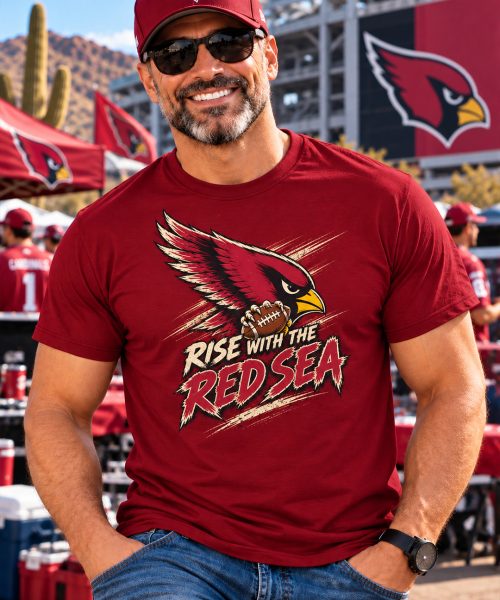 RISE WITH THE RED SEA Arizona Cardinals Vintage T-Shirt