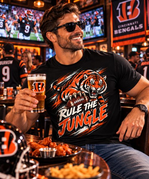 Alternative view of RULE THE JUNGLE - Cincinnati Bengals Vintage T-Shirt