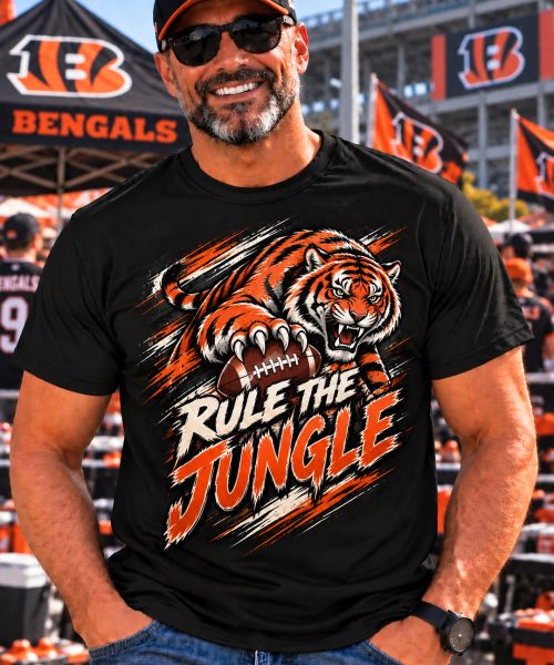 RULE THE JUNGLE - Cincinnati Bengals Vintage T-Shirt