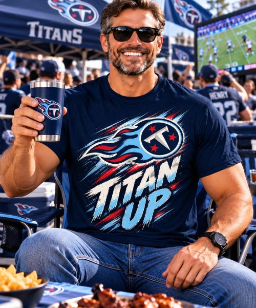 Alternative view of TITAN UP - Tennessee Titans Vintage T-Shirt
