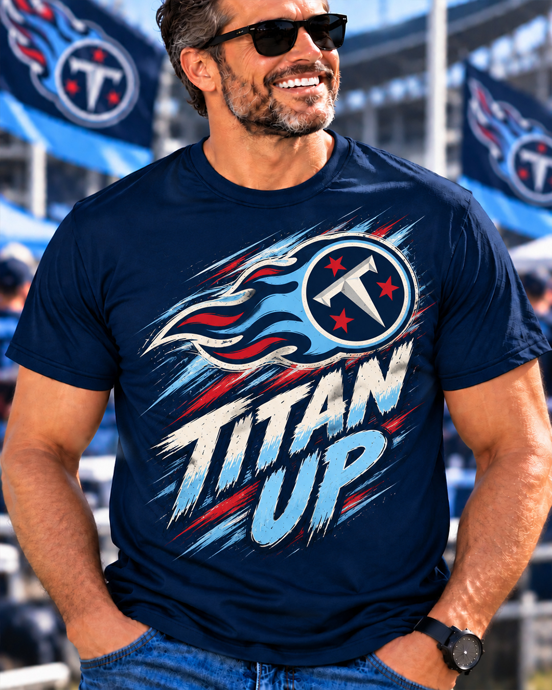 TITAN UP - Tennessee Titans Vintage T-Shirt