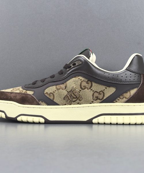 Gucci Re-Web trainer Dark Brown/Beige GG canvas