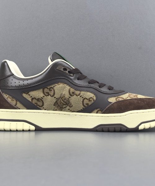 Alternative view of Gucci Re-Web trainer Dark Brown/Beige GG canvas