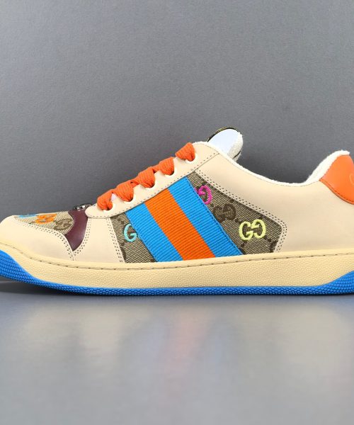 GC Screener GG Canvas Monogram Blue Orange Striped